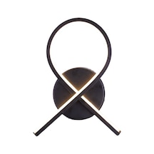 Loop Led Duvar Apliği 3 Renk Modern Siyah Loop Tasarım Dekoratif Aydınlatma