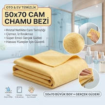 Premıum Güderi Bezi 50x70 Cm Cam & Ayna İçin İz Bırakmayan Mikrofiber Temizlik Ve Kurulama Bezi 1