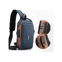 Powerbank Destekli Erkek Ön Göğüs Çantası Renkli