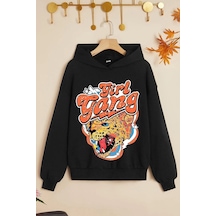 Uyguntarz Çocuk Girl Gang Baskılı Sweatshirt Siyah