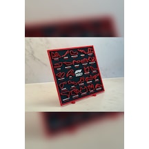 Zeroxo Yarış Pisti Takvimi Duvar Panosu 25x22 Cm Dekoratif Sezon Takvimi