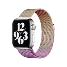 Newface - 871 - Apple Watch 42mm Metal Mıknatıslı Kordon - Edntrend - - Mor-rose