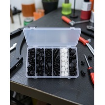Profesyonel Oto Klips Tamir Seti 6 Farklı Model Plastik Sabitleme Pimi Organizer Kutulu Diğer