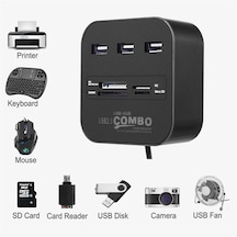Okuyucu Usb 3 Hub Kart Okuyuculu Usb Kartı Usb 3 Hepsi Bir Arada