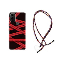 General Mobile Gm21 Plus Kılıf Rasta Boyun Askılı Danger 1372