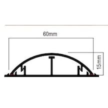Aluminyum Balıksırtı Kablo Kanalı 60x15 (50x16) , Boy: 2 Metre - Aluminyum Balıksırtı Kablo Kanalı 60x15, Boy: 2 Metre