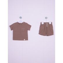 Müslin Cepli İkili Kahve Takım 3-6/6-9/9-12/18-24 Ay Kahverengi