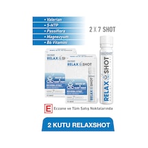 Relaxshot Valerian, 5-htp, Passiflora, Magnezyum Ve B6 Vitamini İçeren Gıda Takviyesi 2x7 Shot