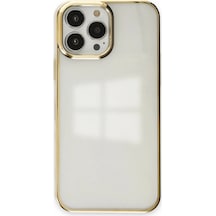 Apple Uyumlu iPhone 13 Pro Max Kılıf Element Silikon Altın