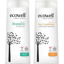 Ecowell Organik Duş Bakım Seti Saç Kremi + Duş Jeli