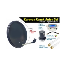 Antenci 40 CM Karavan Çanak Anten Seti + Dijital Uydu Bulucu