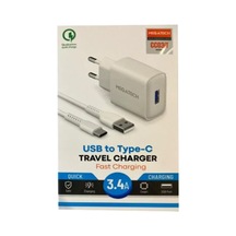 Megatech Cc-03 Mt-ct34 3.4a Type-c Usb Kablo+ Ev Şarj Adaptör Hızlı Şarj