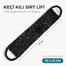 Lexroo Keçi Kılı Sırt Lifi El Örmesi. Siyah 70 Cm 11 Cm
