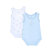 Chicco Erkek Bebek 2li Kolsuz Body Set 09102037000000 000021 Mavi