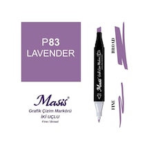 Çift Uçlu Marker Grafik Çizim Kalemi 83 Lavanta