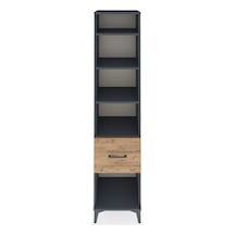 Hyperion Dolap 4 Raflı Tek Çekmeceli 44x44x195 Antrasit-çam Antrasit
