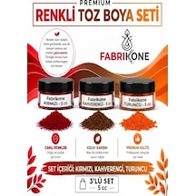 3'lü Set Premium Parafin Soya Wax Toz Mum Boyası Hobi Seti - 5 Cc Kırmızı, Kahverengi, Turuncu Bkfab3kkht5g Karışık