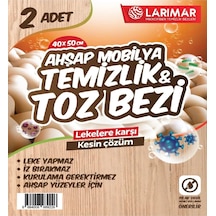 Larimar Ahşap Mobilya ve Hassas Yüzeyler Toz Temizlik Bezi 10'lu 40 x 50 CM