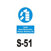 Pvc Dekota Uyarı - Ikaz Levhası Istif Devrilmesine Karşı Önlem