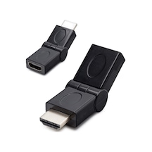 Hdmi Erkek Dişi Mafsallı Adaptör - Siyah Hdx1257 Pop