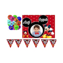 Mickey Mouse Kişiye Özel Afişli Doğumgünü Süsleme Seti