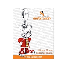 Mickey Mouse Sallantılı Charm Gümüş