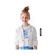 Nk Kids Xo Kids Cepli Polo Yakalı Çıt Çıt Kapamalı Örmeli Kız Çocuk Ceket 8-14 Yaş 34716 Beyaz