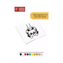 Alevli Kurukafa - Araç, Oto, Laptop, Duvar Uyumlu Sticker 10 14 Cm