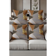 Dijital Baskılı Yumuşak Dokulu 4 Lü Kırlent Kılıfı Takımı 43x43 Cm Krl0018 Renkli