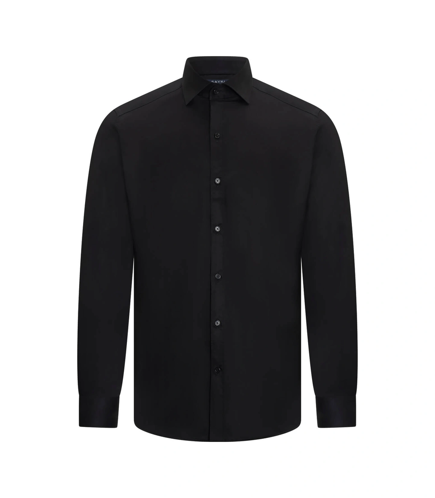 Hatemoğlu Siyah Comfort Fit Slim Yaka 100% Pamuk Devrik Manşet Uzun Kollu Saten Gömlek 4111999 Hatemoğlu Siyah Comfort Fit Slim Yaka 100% Pamuk Devrik Manşet Uzun Kollu Saten Gömlek 4111999