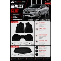 Renault Clio 3 2006-2012 Araca Özel 3d Paspas + 3d Bagaj Havuzu