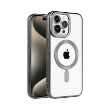 Apple iPhone Uyumlu 15 Pro Max Kılıf Kronos Magsafe Kapak - Siyah Bzsxx00 1