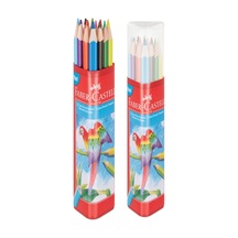 Faber-castell 12'li Kuruboya Üçgen Tüp Renkli Boyalar Ergonomik Tasarım İle Çocuklar İçin Karışık
