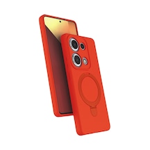 Redmi Note 13 Pro 4g Regal Magsafe Standlı Kapak - Turuncu Bz8683140894092