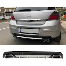 Opel Astra H Gri Difüzör Çiftli Kare Egzoz Görünümlü D Tip Difizör 2004 - 2009