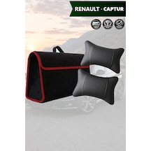 Renault Captur Uyumlu Bagaj Çantası Siyah Renk Koltuk Yastığı Lüks Model
