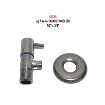 Ertes 1/2 x 3/8" Aç Kapa Taharet Musluğu 2'li Krom