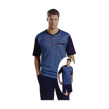 Pierre Cardin 5038 Erkek Jakarlı Şortlu Penye Pijama Takımı