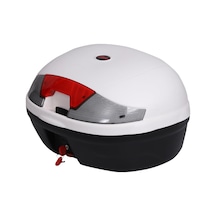 Motosiklet Çantası Arka Motosiklet Bagajı Topcase Kuyruk Çantası Kilitlenebilir Universal Cv46 Beyaz Diğer