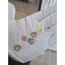 925 Ayar Papatya Silver Altın Modeli Kolye.rose.gold.rodaj Gümüş