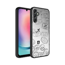 Galaxy Uyumlu A24 Kılıf Aynalı Desenli Kamera Korumalı Parlak Klfs Mirror Kapak - Seyahat Seyahat