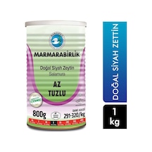 Marmara Birlik Siyah Zeytin 800g Az Tuzlu 291-320 Teneke 24'li Paket