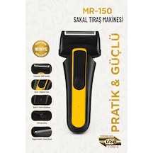 Jasper Mr-150 Sarı Şarjlı Yedek Başlıklı Sakal Tıraş Makinesi Erkek Kişisel Bakım Sinekkaydı Tıraş