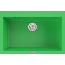 Polex Cristalüx Granit Evye P-X76 Yeşil Tezgah Altı Ve Tezgah Üstü Mutfak Evyesi 75x50 CM