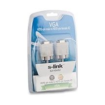 Slx-vga152 Vga To 2 Vga Çoklayıcı Kablosu, Beyaz