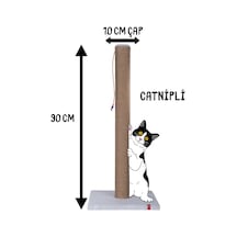 90cm Catnipli Kalın Borulu Dev Tırmalama Tahtası Gri