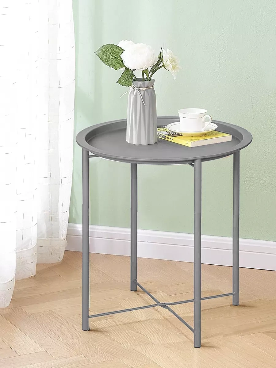 Homemart Yatak Odası Ve Salon İçin Yuvarlak Komodin 256195676 Gri