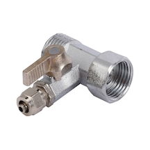 Ulzyvf Oumery 5x Ro Besleme Suyu Adaptörü Küresel Vana Musluk İçin 1/2 İnç İla 1/4 İnç Ters Osmoz Gümüş