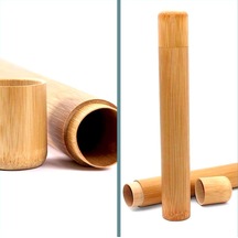 Omeniv Minimal Doğal Bambu Diş Fırçası Kutusu Diş Fırçası Kabı Diğer