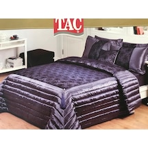 Taç Çift Kişilik Yatak Örtüsü Lucıdo Mürdüm